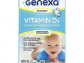Genexa, Витамин D3 для младенцев, для детей с рождения, органический ванильный ароматизатор, 400 МЕ, 3 мл (0.10 жидк. унций)