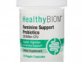 HealthyBiom, Пробиотики для поддержания женского здоровья, 25 млрд КОЕ, 30 растительных капсул