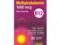 Natural Factors, витамин B12, метилкобаламин, 1000 мкг, 90 жевательных таблеток