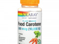 Solaray, пищевой каротин с бета-каротином и каратиноидным комплексом, 500 мкг (10 000 МЕ), 30 капсул