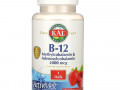 KAL, витамин B-12 (в виде метилкобаламина и аденосилкобаламина), с ягодным вкусом, 2000 мкг, 60 мини-таблеток