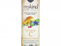 Garden of Life, MyKind Organics, спрей с органическим витамином C, вкус апельсина и мандарина, 58 мл (2 жидкие унции)