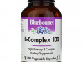 Bluebonnet Nutrition, B-Complex 100, витамины группы B, 100 вегетарианских капсул