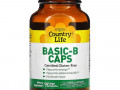 Country Life, Basic-B Caps, смесь витаминов группы В, 90 вегетарианских капсул