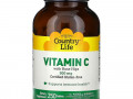 Country Life, витамин C с шиповником, 500 мг, 250 таблеток