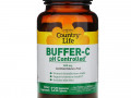 Country Life, Buffer-C pH Controlled, 500 мг, 120 вегетарианских капсул