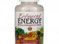 KAL, Enhanced Energy, мультивитамины из цельных продуктов, со вкусом манго и ананаса, 60 жевательных таблеток