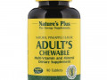 Nature's Plus, жевательные мультивитамины и минералы для взрослых, натуральный вкус ананаса, 90 таблеток