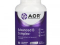Advanced Orthomolecular Research AOR, Advanced B Complex, улучшенный комплекс витаминов группы В, 90 растительных капсул