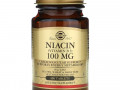 Solgar, Ниацин (витамин В3), 100 мг, 100 таблеток