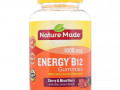 Nature Made, Энергетические жевательные таблетки с витамином B12, вишня и смесь ягод, 1000 мкг, 80 жевательных таблеток