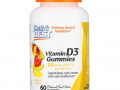 Doctor's Best, жевательные таблетки с витамином D3, со вкусом тропических фруктов, 50 мкг (2000 МЕ), 60 жевательный таблеток