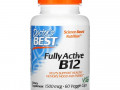 Doctor's Best, активный витамин B12, 1500 мкг, 60 вегетарианских капсул