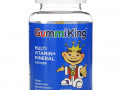 GummiKing, мультивитамины и микроэлементы для детей, со вкусом клубники, апельсина, лимона, винограда, вишни и грейпфрута, 60 жевательных таблеток