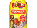 L'il Critters, кальций + D3, поддержка костей, со вкусом черной вишни, апельсина и клубники, 150 мармеладных мишек