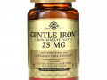 Solgar, Gentle Iron, 25 мг, 180 растительных капсул