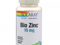 Solaray, Bio Zinc, 15 мг, 100 растительных капсул