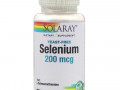 Solaray, Селен, 200 мкг, 90 растительных капсул