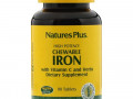 Nature's Plus, Chewable Iron, 90 таблеток с вишневым вкусом