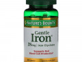 Nature's Bounty, Gentle Iron, железо, 28 мг, 90 капсул