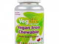 VegLife, Железо растительного происхождения, вкус ягод, 60 жевательных таблеток