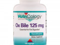 Nutricology, Ox Bile (Бычья желчь), 125 мг, 180 капсул Vegicaps