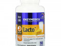 Enzymedica, Lacto, самая продвинутая формула для усвоения молочных продуктов, 90 капсул