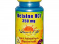 Nature's Life, Betaine HCI, 350 mg, 100 Tablets