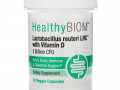 HealthyBiom, Lactobacillus Reuteri LRC с витамином D, 5 млрд КОЕ, 60 растительных капсул