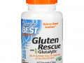 Doctor's Best, Gluten Rescue, ферменты для расщепления глютена с Glutalytic, 60 вегетарианских капсул