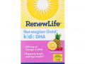 Renew Life, Norwegian Gold, ДГК для детей, со вкусом фруктового пунша, 200 мг, 60 жевательных мягких капсул