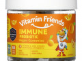 Vitamin Friends, веганские жевательные конфеты с пробиотиками для иммунной системы, апельсин, 60 жевательных конфет с пектином