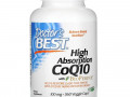 Doctor's Best, коэнзим Q10 с высокой степенью всасывания, с BioPerine, 100 мг, 360 вегетарианских капсул