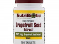 NutriBiotic, экстракт семян грейпфрута, 125 мг, 100 таблеток