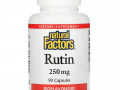 Natural Factors, рутин, 250 мг, 90 капсул