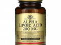 Solgar, Альфа-липоевая кислота, 200 мг, 50 растительных капсул