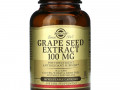 Solgar, экстракт виноградных косточек, 100 мг, 60 вегетарианских капсул