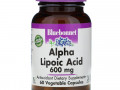 Bluebonnet Nutrition, Альфа-липоевая кислота, 600 мг, 60 растительных капсул