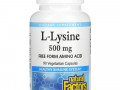 Natural Factors, L-Lysine, 500 mg, 90 Vegetarian Capsules
