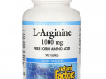 Natural Factors, L-аргинин, 1,000 мг, 90 таблеток