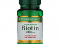 Nature's Bounty, биотин, 5000 мкг, 60 быстрорастворимых таблеток