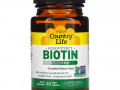 Country Life, высокоэффективный биотин, 5 мг, 60 вегетарианских капсул