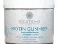 Solumeve, жевательные таблетки с биотином, без желатина, со вкусом клубники, 10 000 мкг, 100 вегетарианских жевательных таблеток