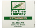 Tea Tree Therapy, cвечи с маслом чайного дерева для гигиены влагалища, 6 свечей