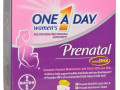 One-A-Day, Пренатальные мультивитамины для женщин, с ДГК, 2 флакона, 30 мягких желатиновых капсул с жидкостью/30 таблеток