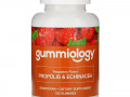 Gummiology, прополис с эхинацеей для взрослых в жевательных таблетках, с натуральным вкусом малины, 100 вегетарианских жевательных таблеток