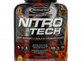 Muscletech, NitroTech, основной источник пептидов и изолятов сывороточного белка, молочный шоколад, 1,81 кг (4,00 фунта)