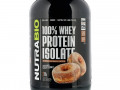 NutraBio Labs, 100% изолят сывороточного протеина, «Пончик с коричным сахаром», 907 г (2 фунта)