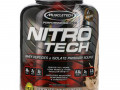 Muscletech, Nitro Tech, сывороточный изолят + смесь для роста сухой мышечной массы, вкус печенья с кремом, 1,80 кг (3,97 фунта)