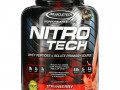 Muscletech, серия Performance, Nitro Tech, основной источник сывороточных пептидов и изолятов, клубничный вкус, 1,81 кг (4 фунта)